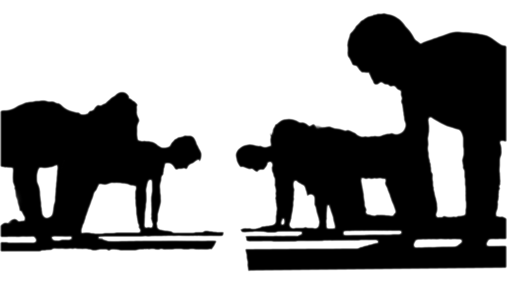 Vierfuesslerstand Yoga Gruppe